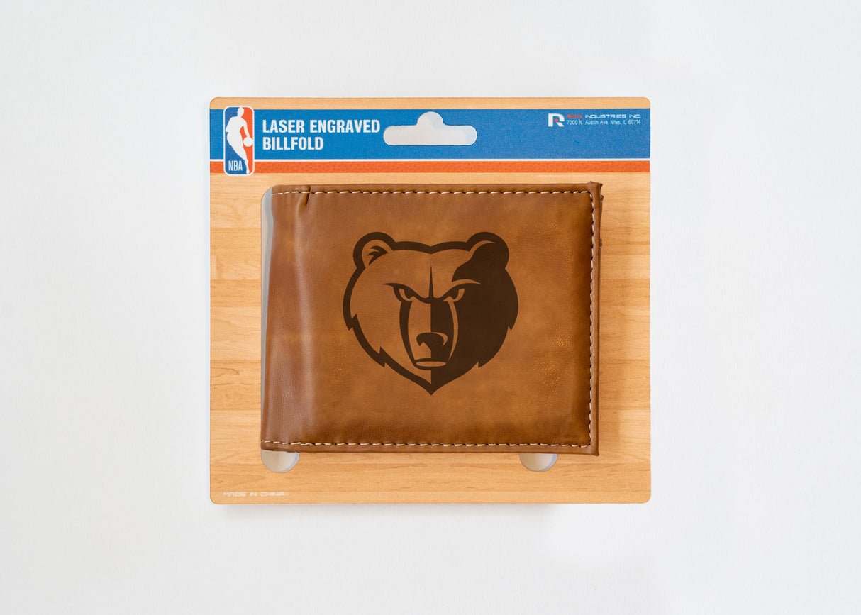 NBA Memphis Grizzlies Laser Engraved Bill-Fold Fan Gear NBA Memphis Grizzlies