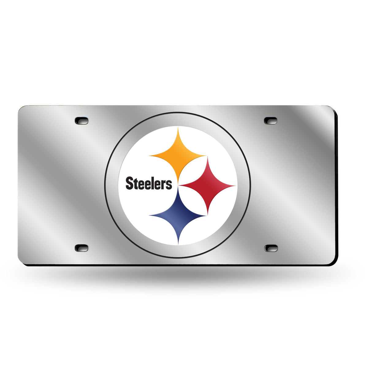 NFL Pittsburgh Steelers Laser Cut Silver License Plate Tag Fan Gear NFL Pittsburgh Steelers