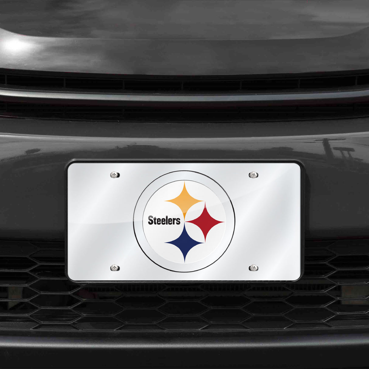 NFL Pittsburgh Steelers Laser Cut Silver License Plate Tag Fan Gear NFL Pittsburgh Steelers