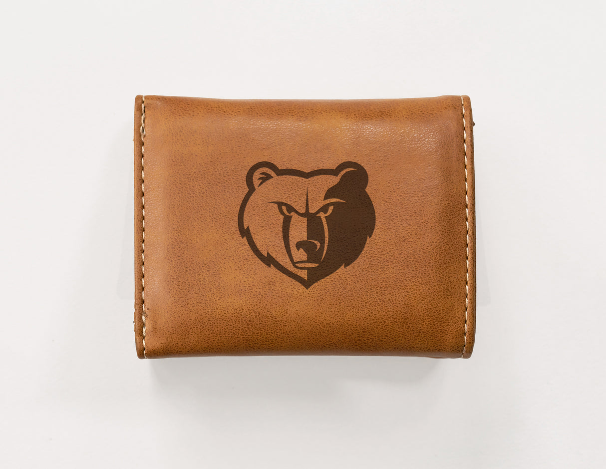 NBA Memphis Grizzlies Laser Engraved Trifold Wallet Fan Gear NBA Memphis Grizzlies