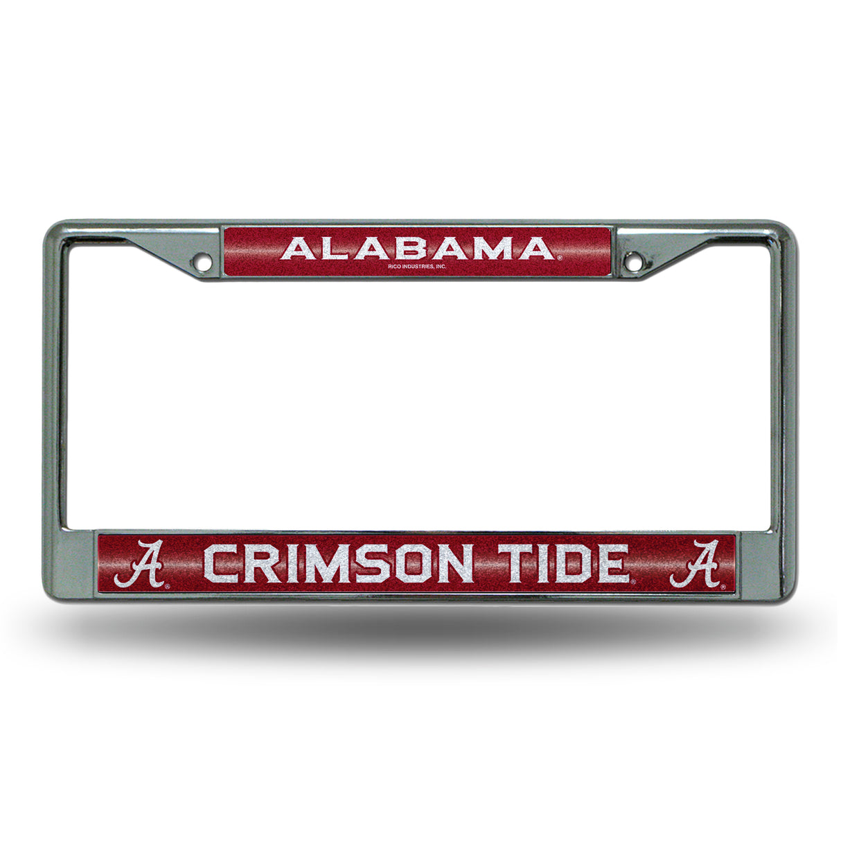 NCAA Alabama Crimson Tide Chrome Glitter License Plate Frame Fan Gear NCAA Alabama Crimson Tide