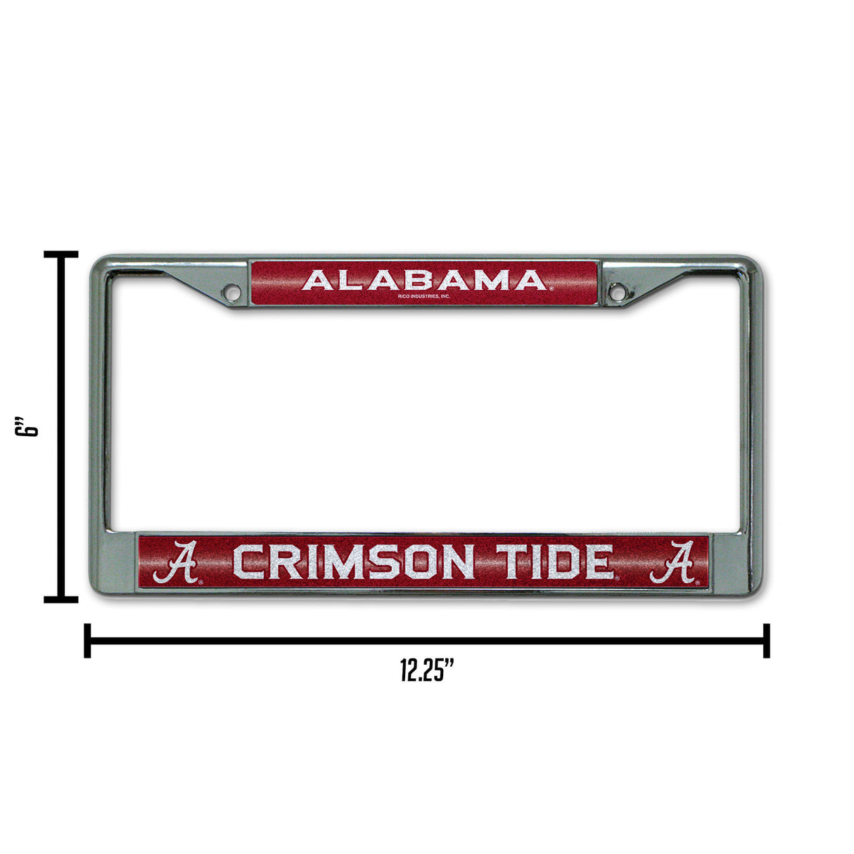 NCAA Alabama Crimson Tide Chrome Glitter License Plate Frame Fan Gear NCAA Alabama Crimson Tide