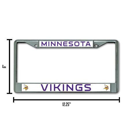 NFL Minnesota Vikings Chrome License Plate Frame Fan Gear NFL Minnesota Vikings