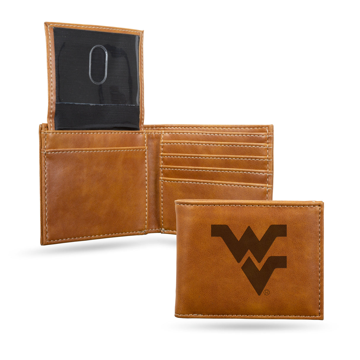 NCAA West Virginia Mountaineers Laser Engraved Bill-Fold Fan Gear NCAA West Virginia Mountaineers