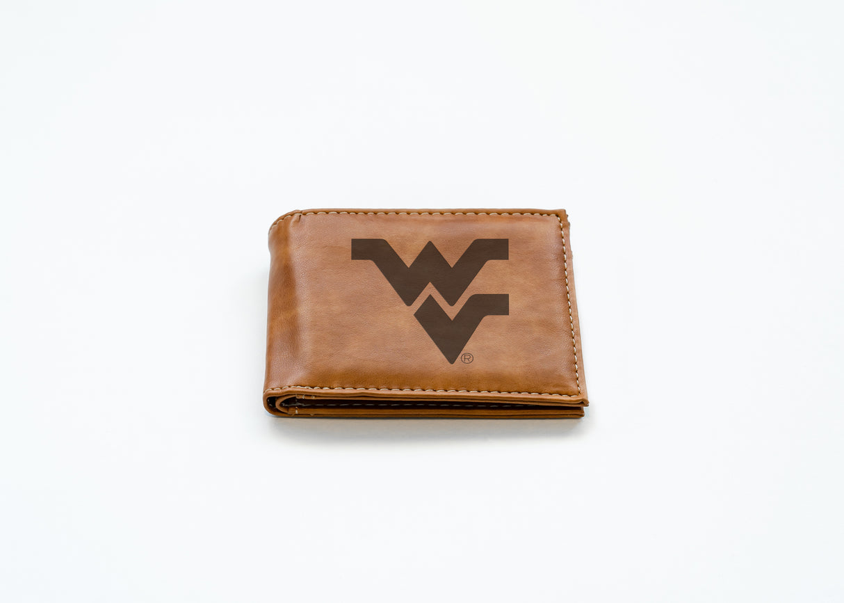 NCAA West Virginia Mountaineers Laser Engraved Bill-Fold Fan Gear NCAA West Virginia Mountaineers
