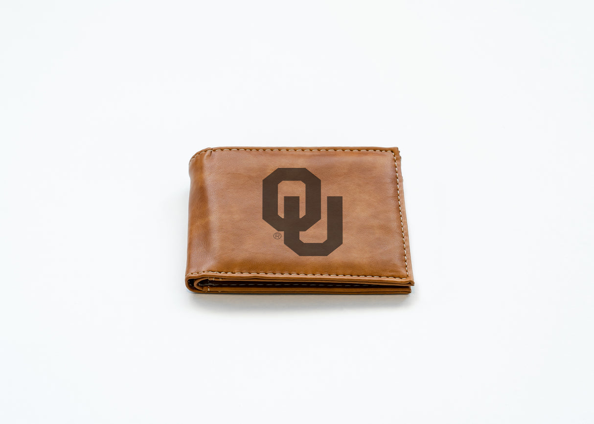 NCAA Oklahoma Sooners Laser Engraved Bill-Fold Fan Gear NCAA Oklahoma Sooners