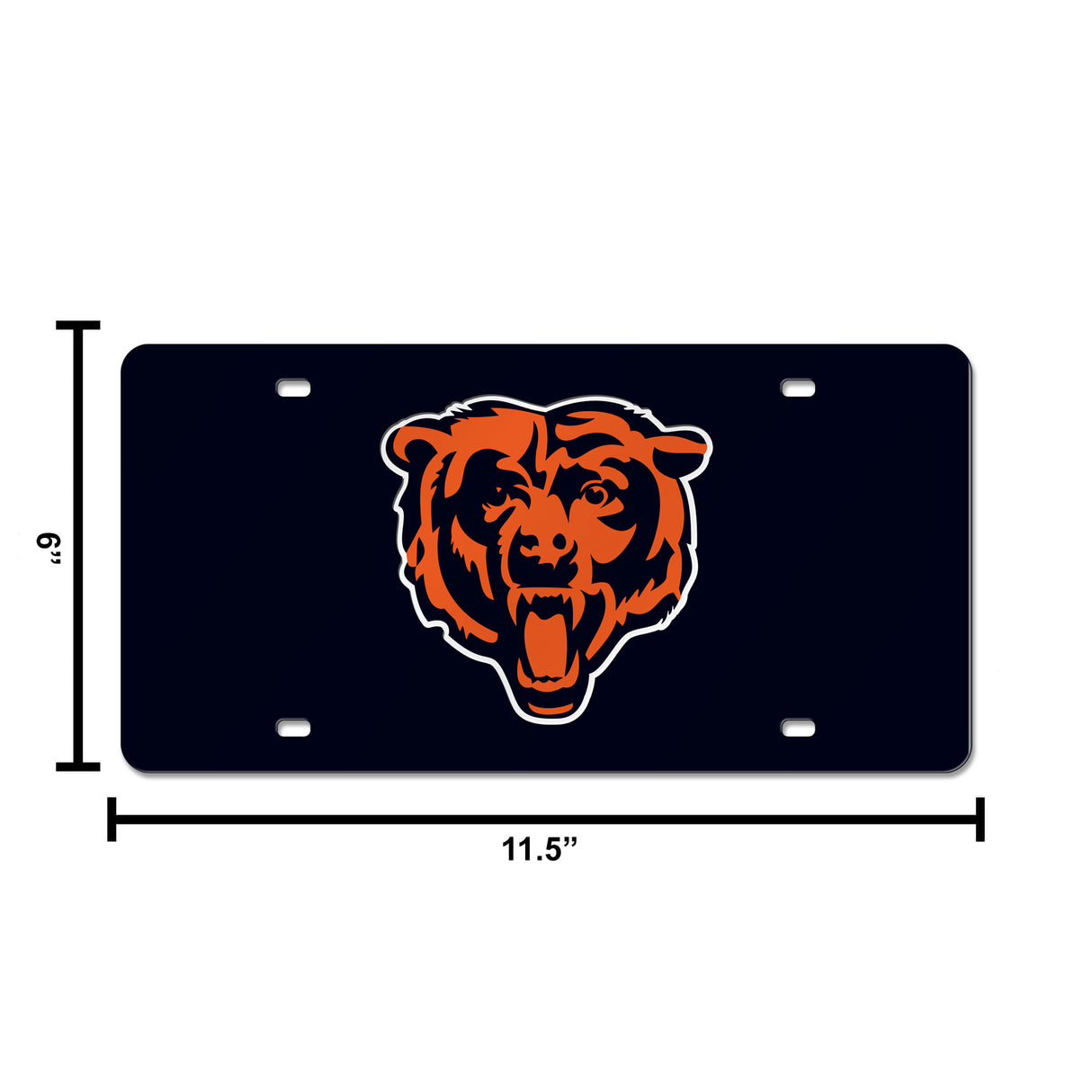 NFL Chicago Bears Laser Cut License Plate Tag Fan Gear NFL Chicago Bears