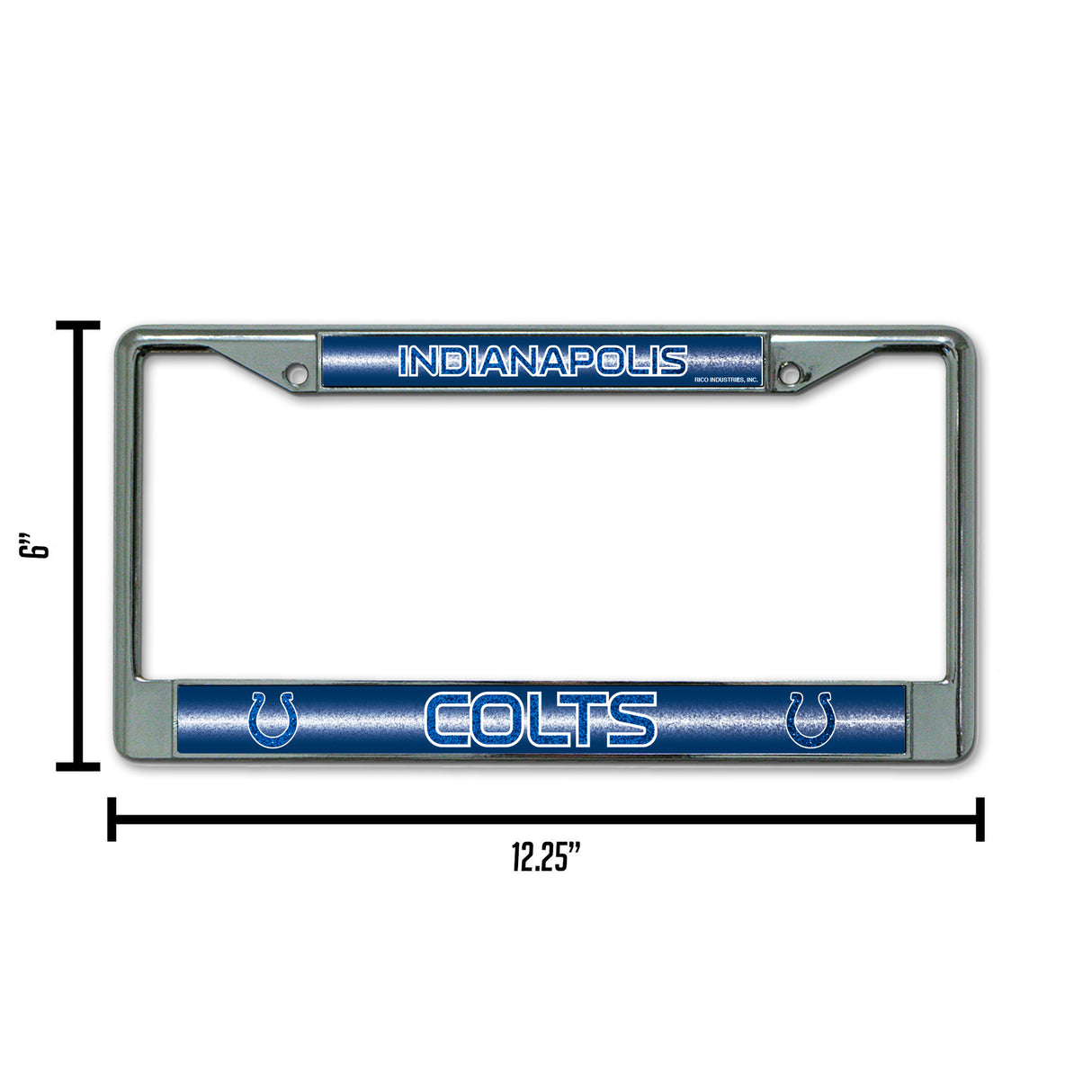 NFL Indianapolis Colts Chrome Glitter License Plate Frame Fan Gear NFL Indianapolis Colts