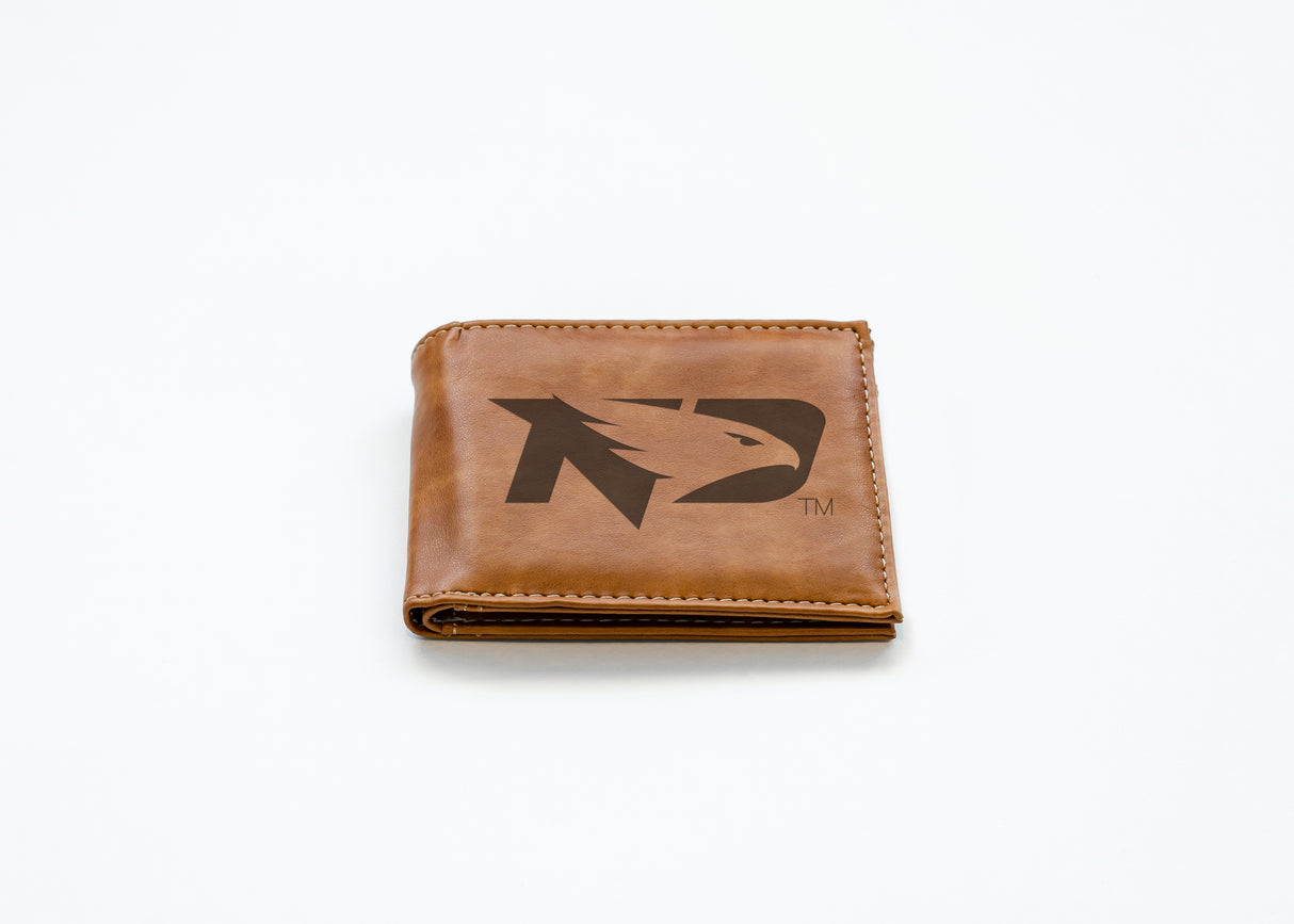 NCAA North Dakota Fighting Hawks Laser Engraved Bill-Fold Fan Gear NCAA North Dakota Fighting Hawks