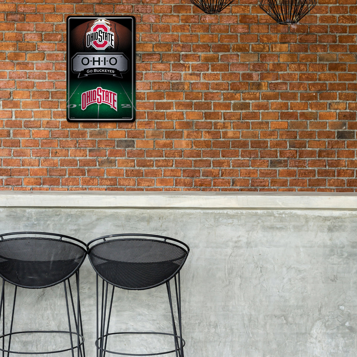 NCAA Ohio State Buckeyes Large Metal Sign Fan Gear NCAA Ohio State Buckeyes