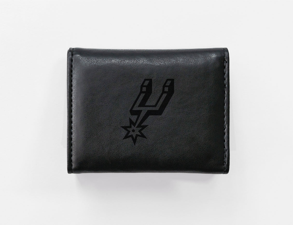 NBA San Antonio Spurs Laser Engraved Trifold Wallet Fan Gear NBA San Antonio Spurs