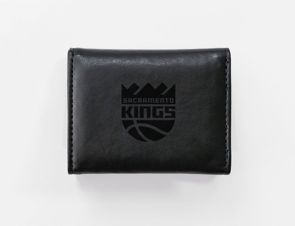 NBA Sacramento Kings Laser Engraved Trifold Wallet Fan Gear NBA Sacramento Kings