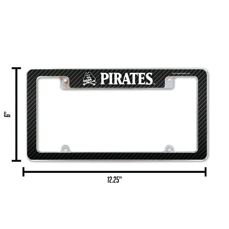 NCAA East Carolina Pirates All Over Chrome License Plate Frame Fan Gear NCAA East Carolina Pirates