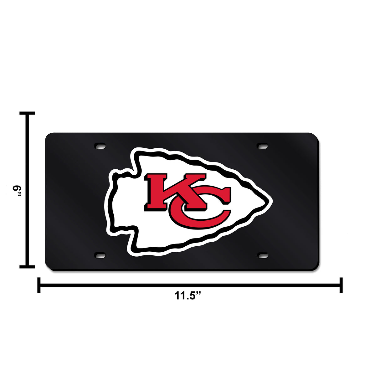 NFL Kansas City Chiefs Laser Cut License Plate Tag Fan Gear NFL Kansas City Chiefs