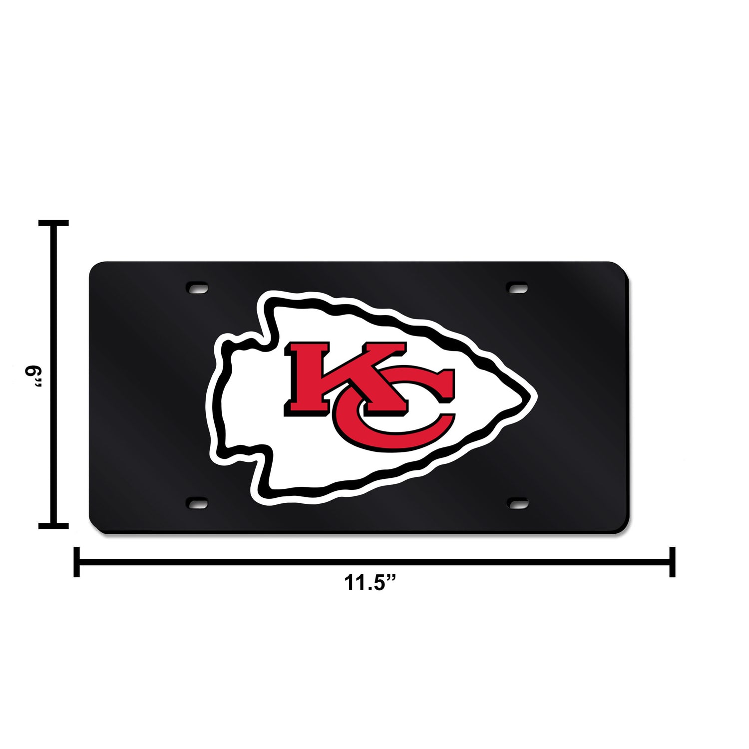 NFL Kansas City Chiefs Laser Cut License Plate Tag Fan Gear NFL Kansas City Chiefs