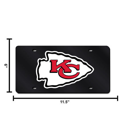 NFL Kansas City Chiefs Laser Cut License Plate Tag Fan Gear NFL Kansas City Chiefs