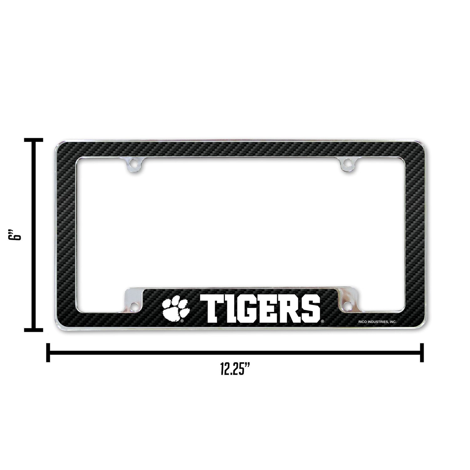 NCAA Clemson Tigers All Over Chrome License Plate Frame Fan Gear NCAA Clemson Tigers