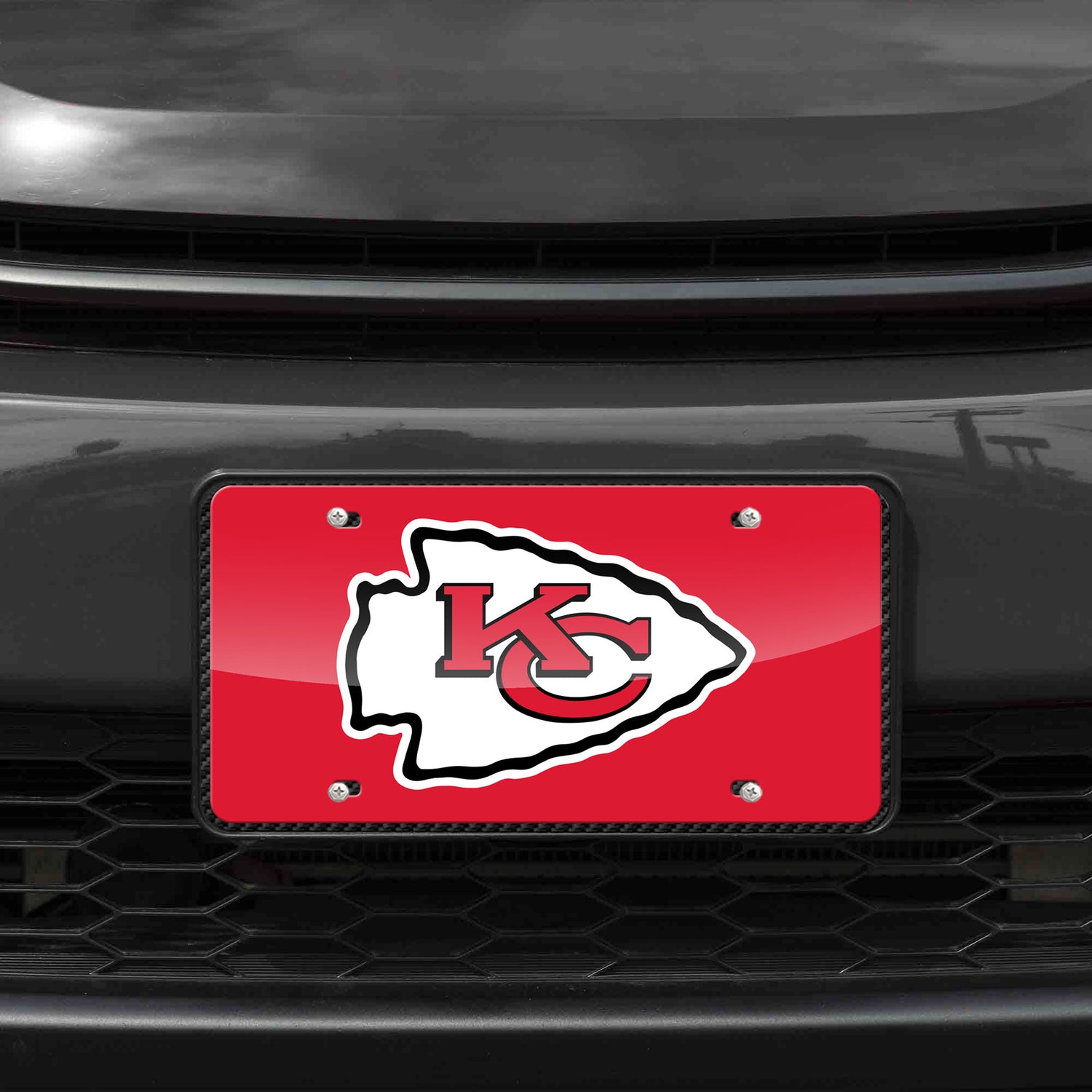 NFL Kansas City Chiefs Laser Cut License Plate Tag Fan Gear NFL Kansas City Chiefs