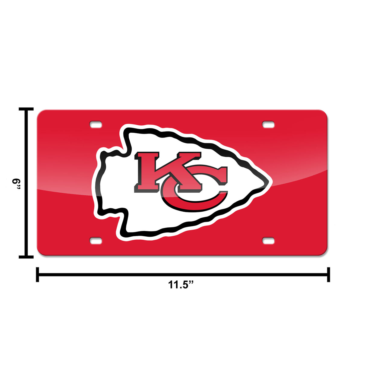 NFL Kansas City Chiefs Laser Cut License Plate Tag Fan Gear NFL Kansas City Chiefs