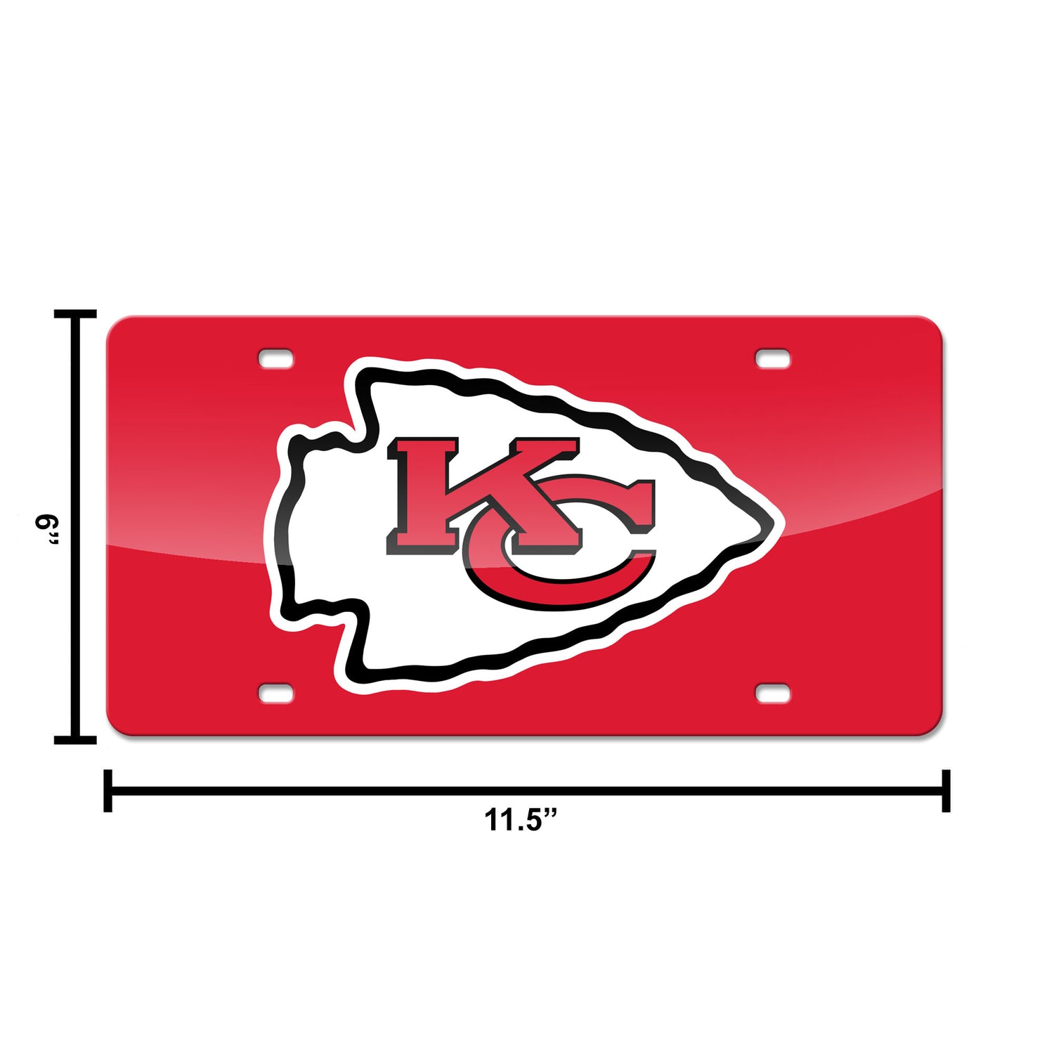 NFL Kansas City Chiefs Laser Cut License Plate Tag Fan Gear NFL Kansas City Chiefs