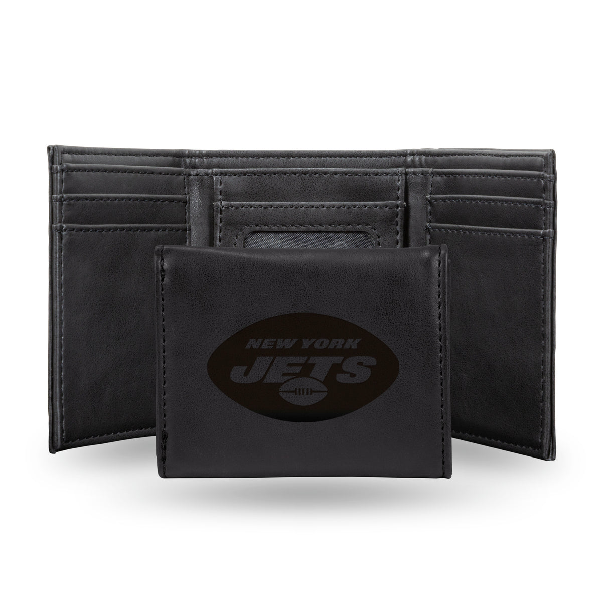 NFL New York Jets Laser Engraved Trifold Wallet Fan Gear NFL New York Jets