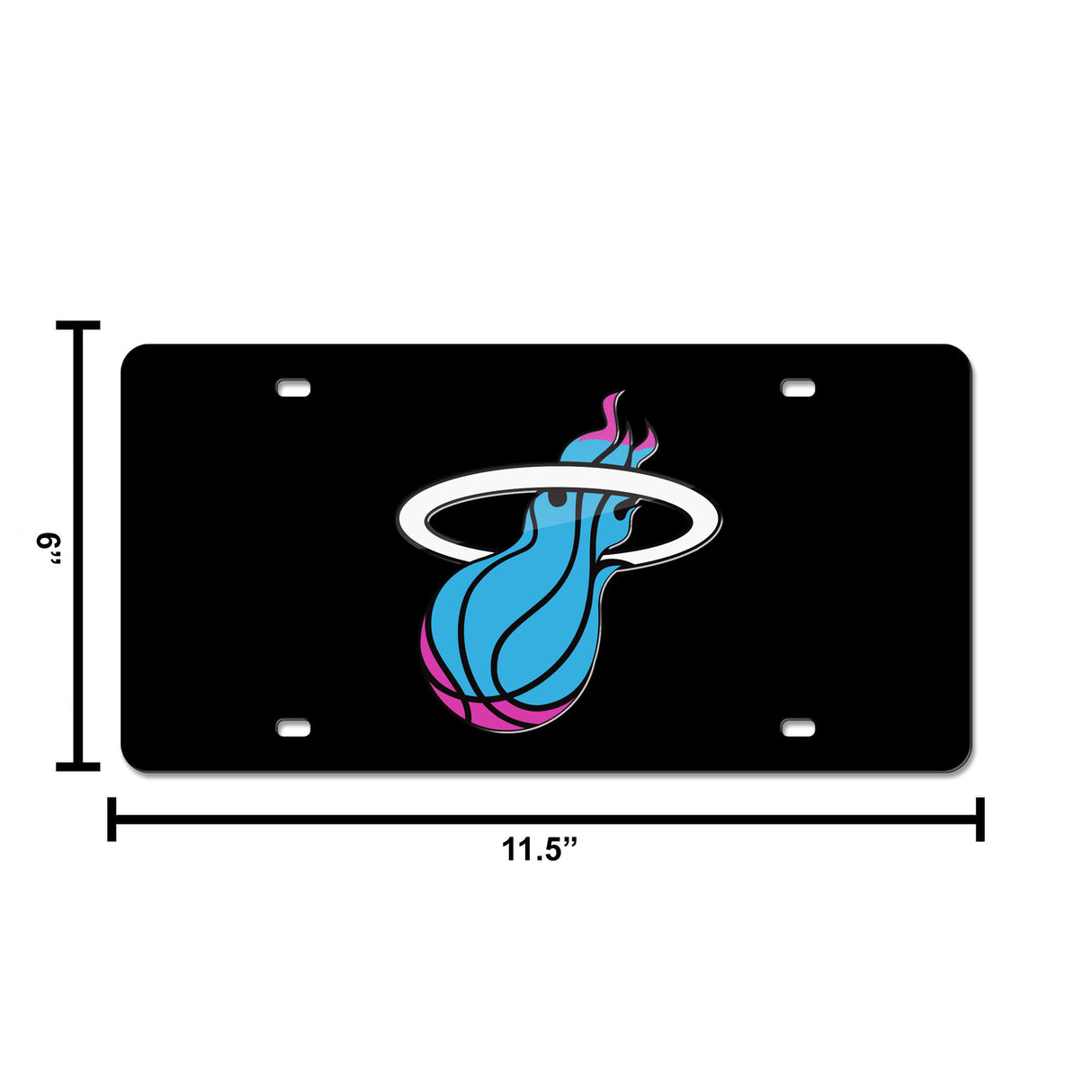 NBA Miami Heat Laser Cut Automobile Tag Fan Gear NBA Miami Heat