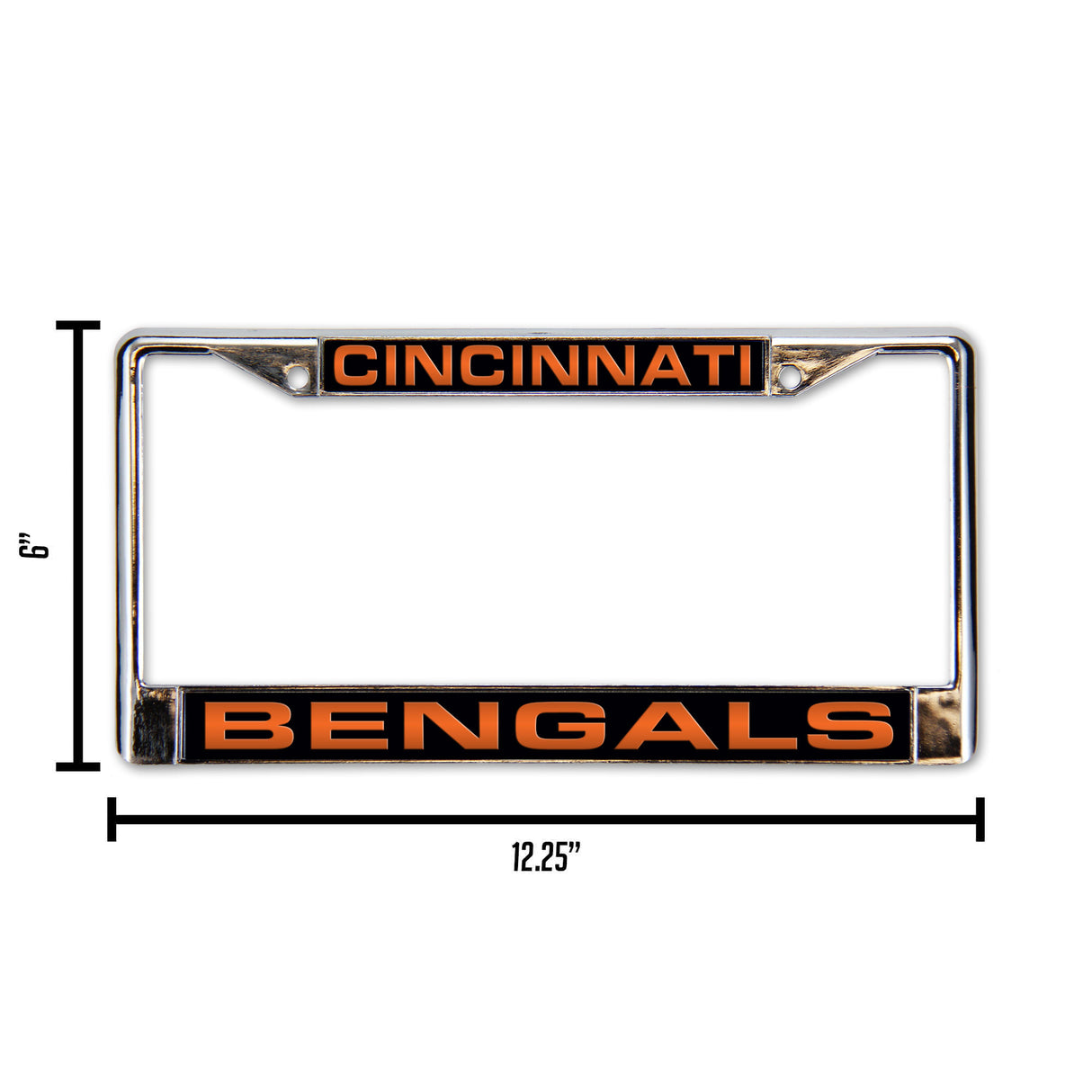 NFL Cincinnati Bengals Laser Cut Chrome License Plate Frame Fan Gear NFL Cincinnati Bengals