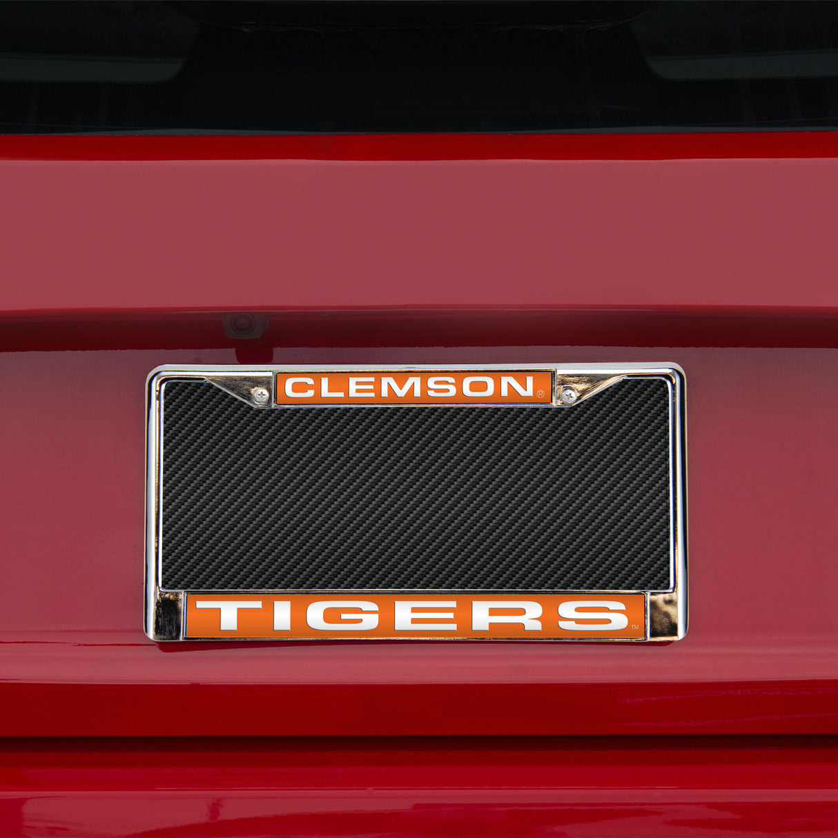 NCAA Clemson Tigers Laser Cut Chrome License Plate Frame Fan Gear NCAA Clemson Tigers