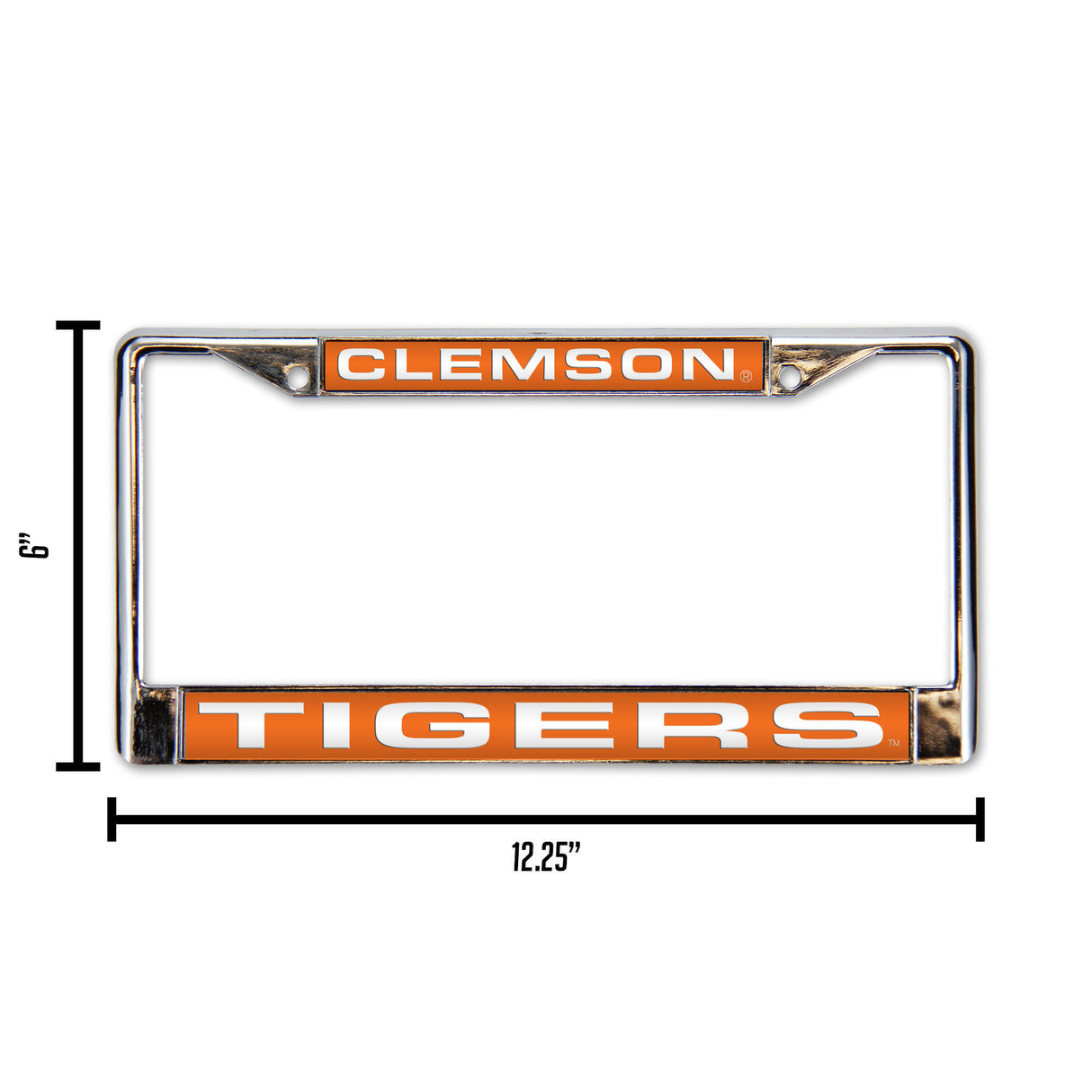 NCAA Clemson Tigers Laser Cut Chrome License Plate Frame Fan Gear NCAA Clemson Tigers