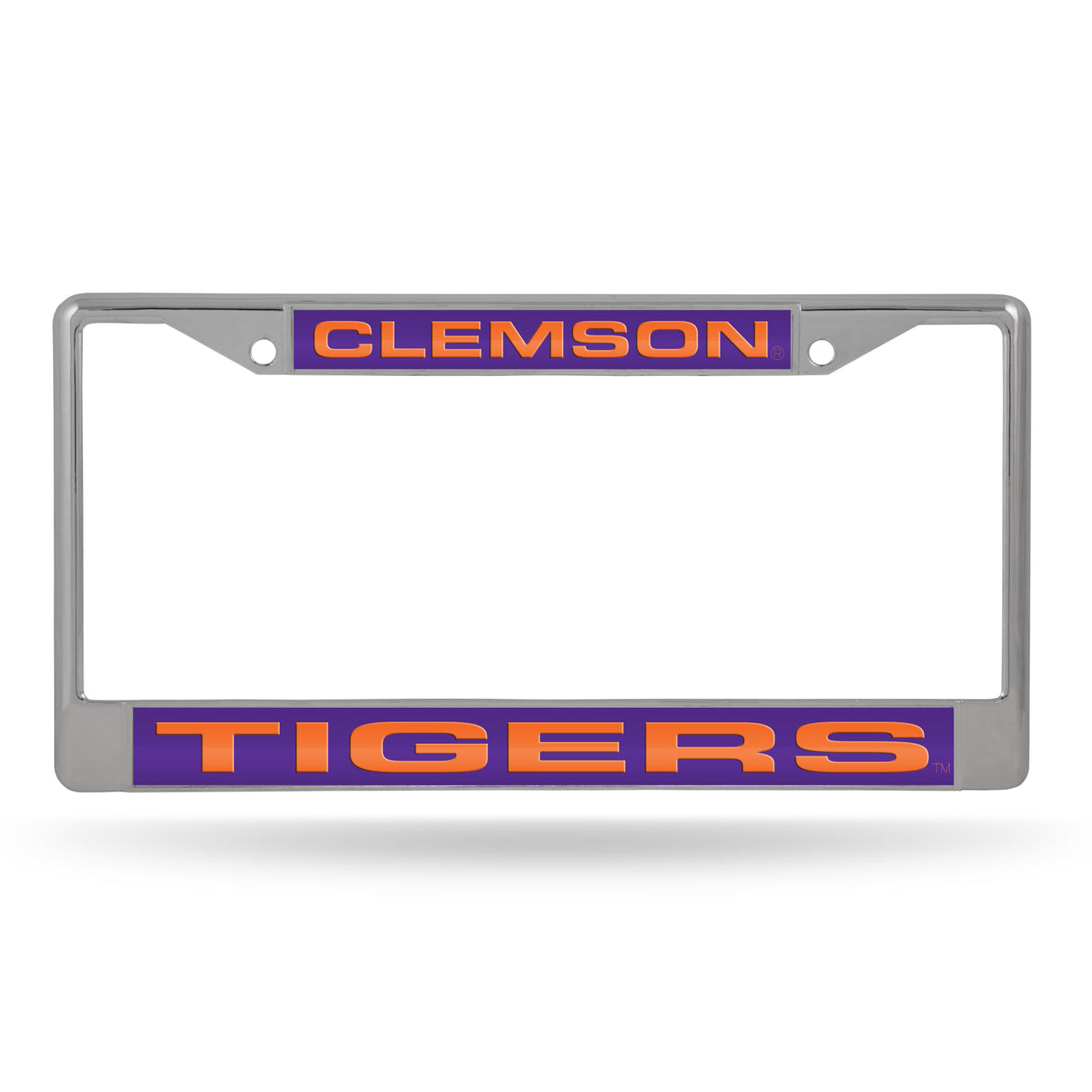 NCAA Clemson Tigers Laser Cut Chrome License Plate Frame Fan Gear NCAA Clemson Tigers