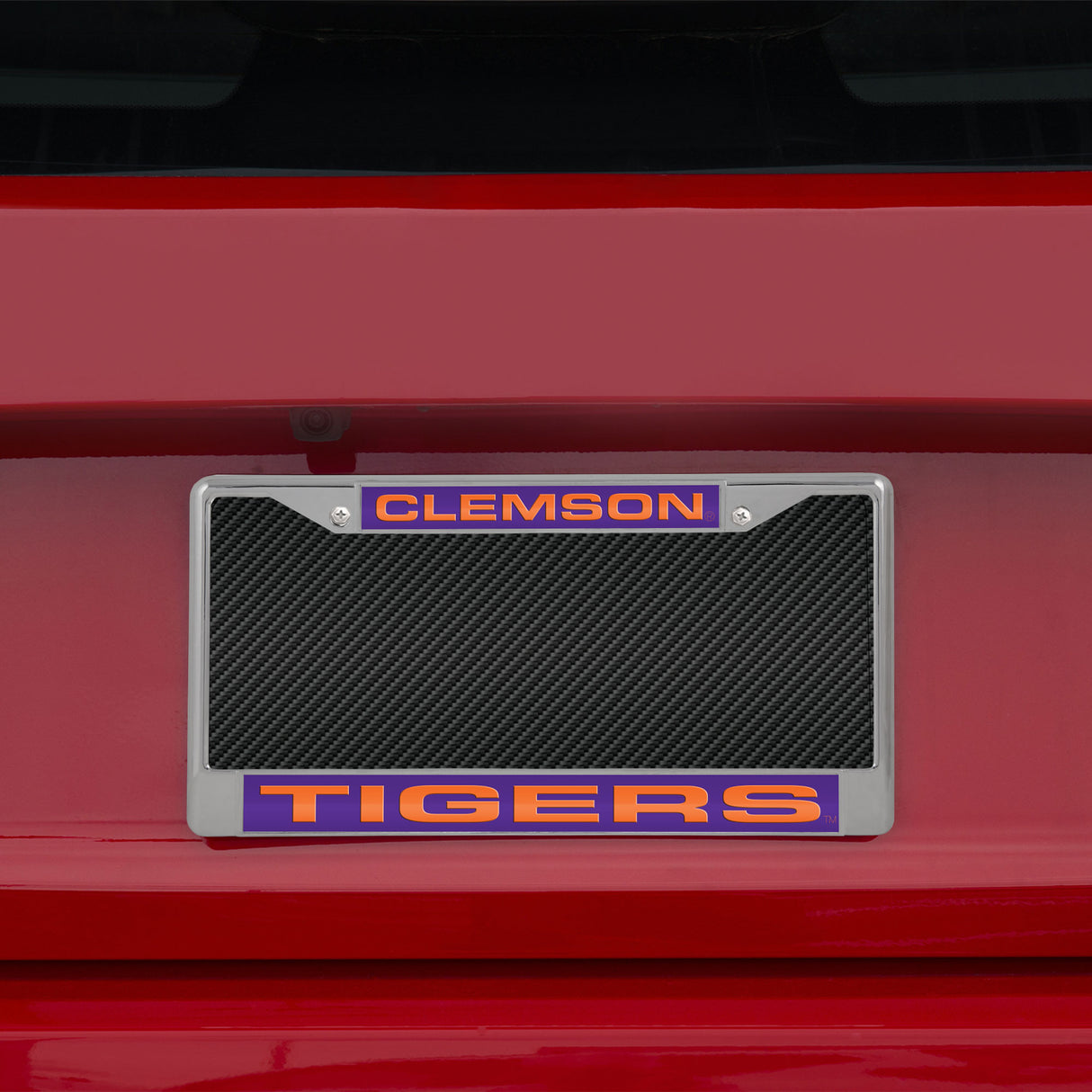 NCAA Clemson Tigers Laser Cut Chrome License Plate Frame Fan Gear NCAA Clemson Tigers