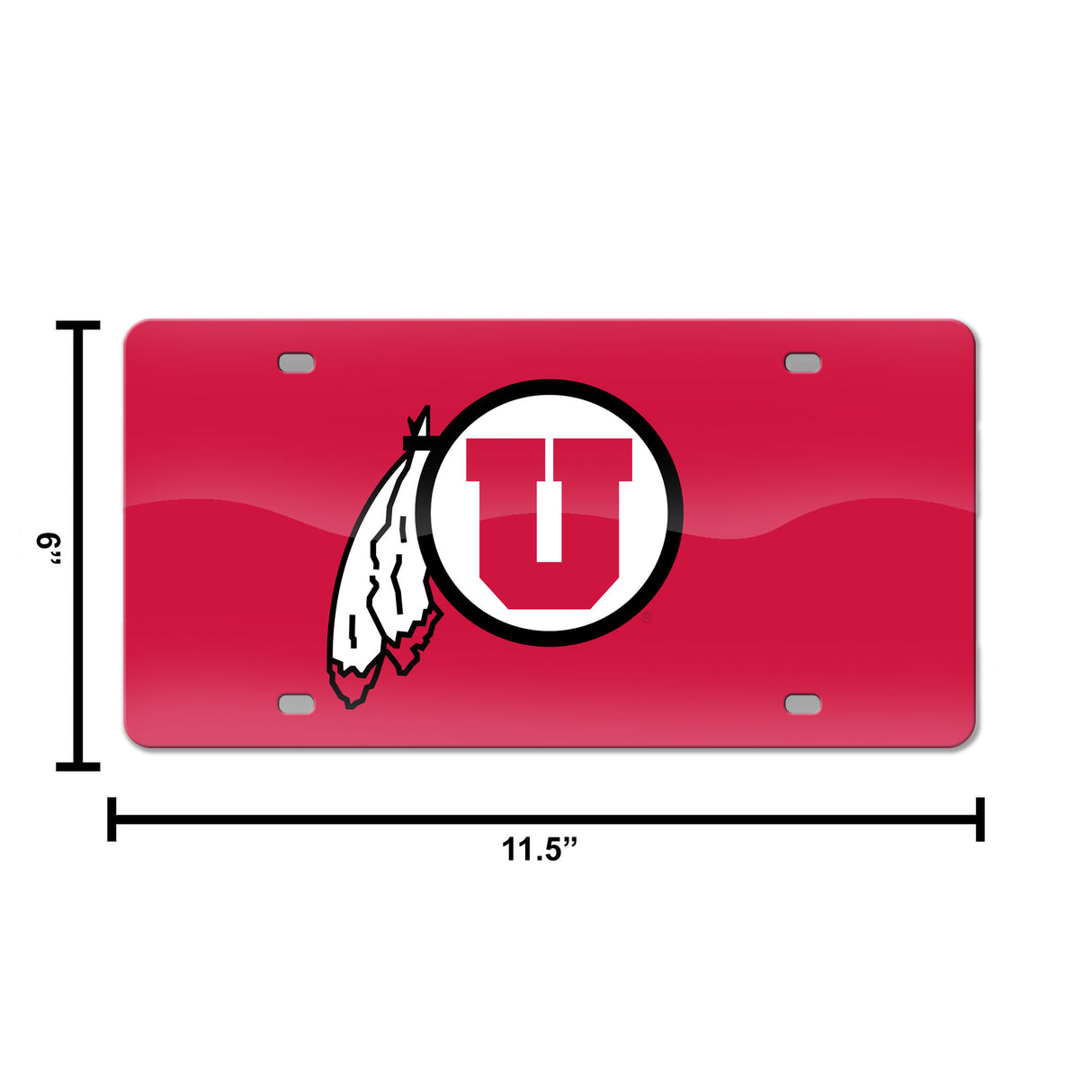 NCAA Utah Utes Laser Cut Automobile Tag Fan Gear NCAA Utah Utes