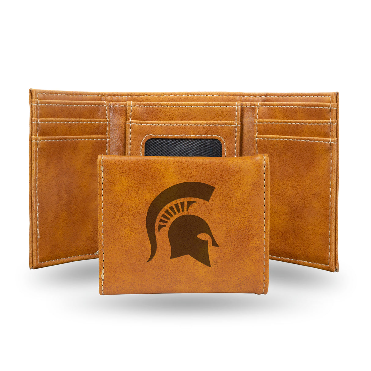 NCAA Michigan State Spartans Laser Engraved Tri-Fold Wallet Fan Gear NCAA Michigan State Spartans