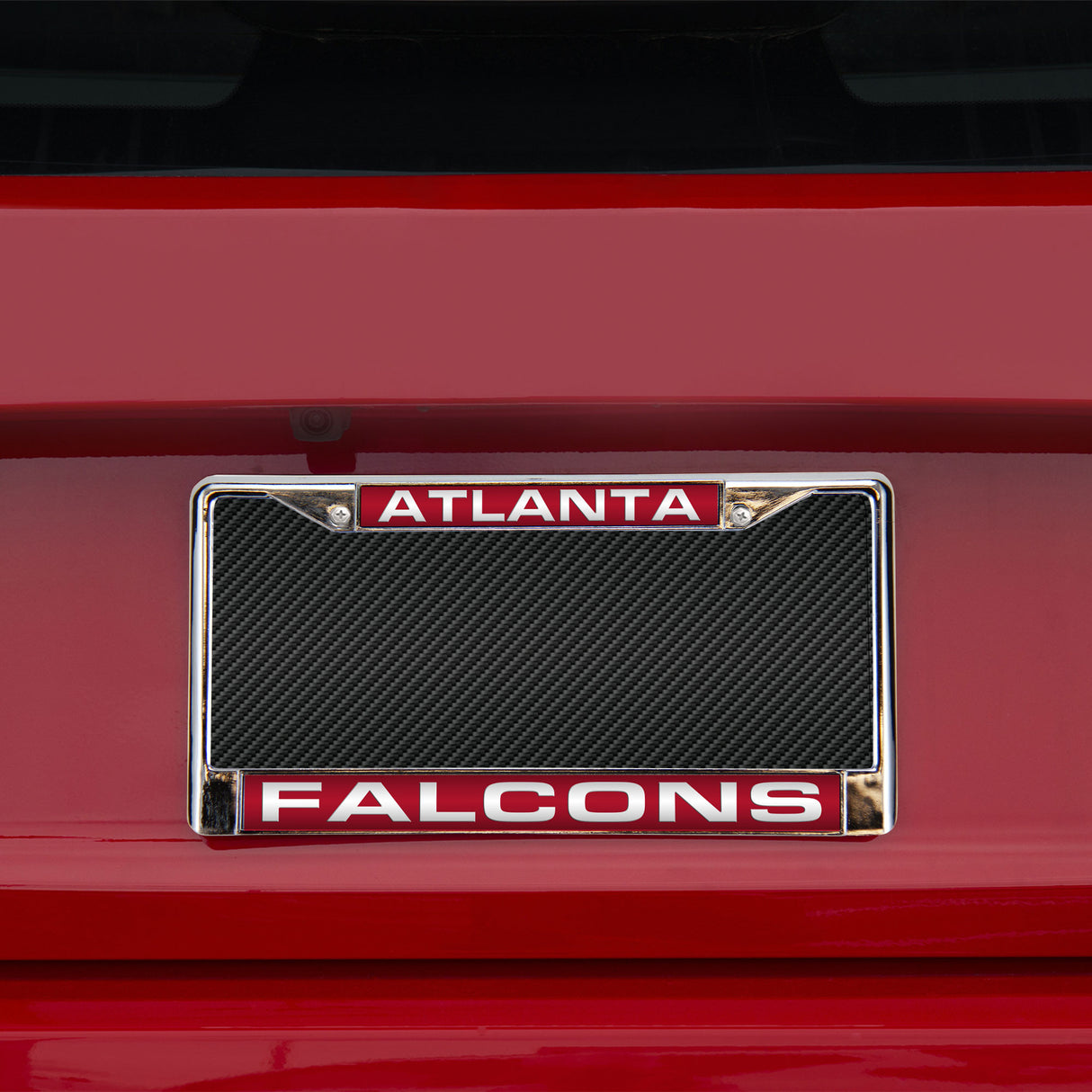NFL Atlanta Falcons Laser Cut Chrome License Plate Frame Fan Gear NFL Atlanta Falcons