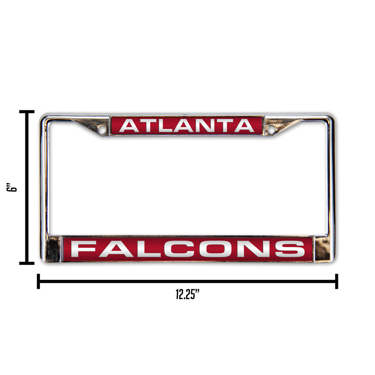 NFL Atlanta Falcons Laser Cut Chrome License Plate Frame Fan Gear NFL Atlanta Falcons