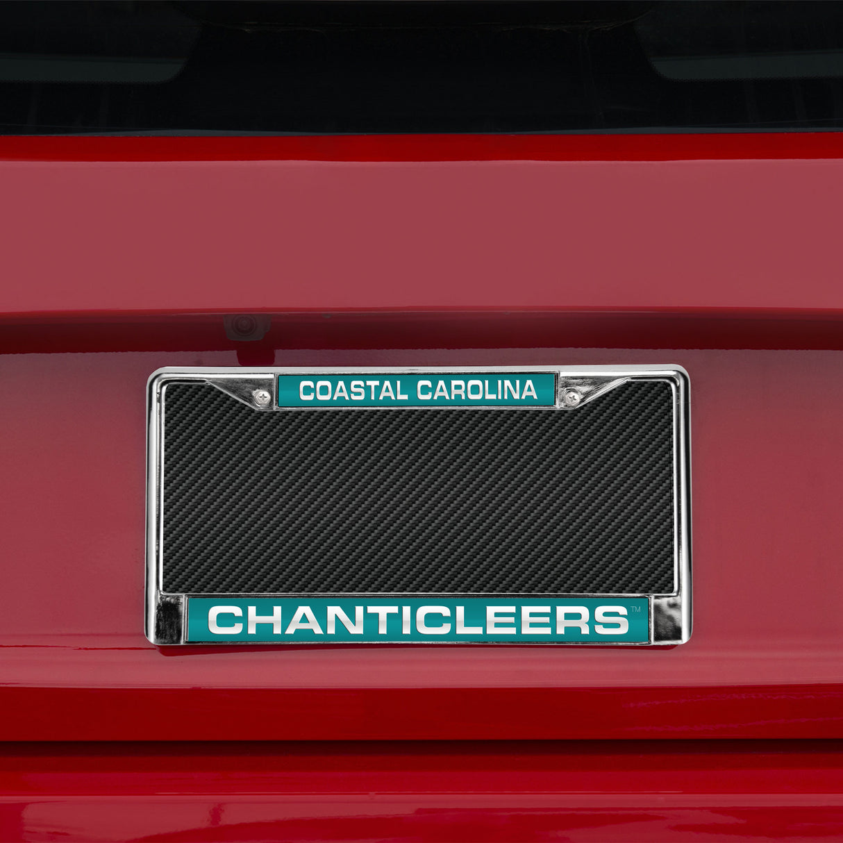 NCAA Coastal Carolina Chanticleers Laser Cut Chrome License Plate Frame Fan Gear NCAA Coastal Carolina Chanticleers