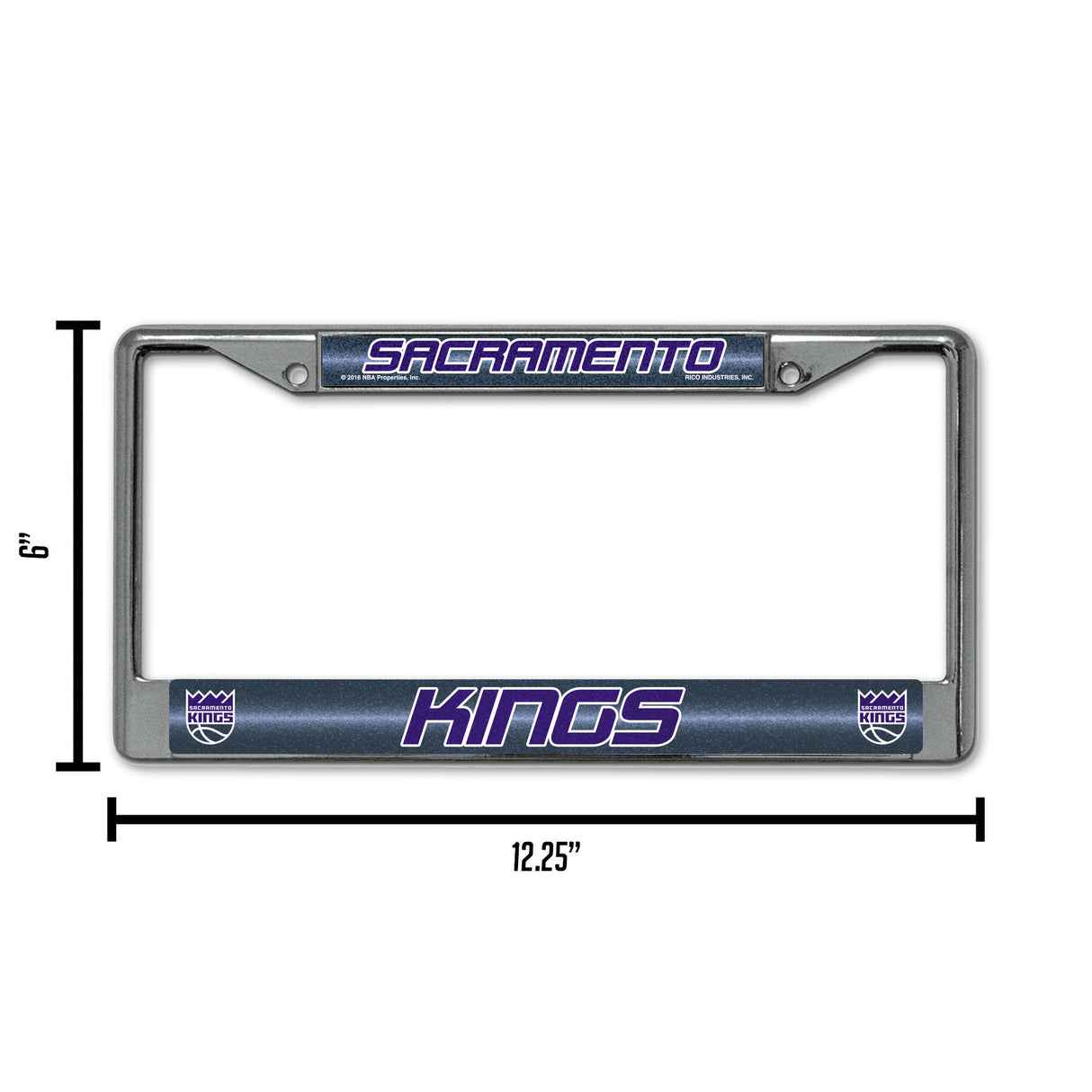NBA Sacramento Kings Chrome Glitter License Plate Frame Fan Gear NBA Sacramento Kings