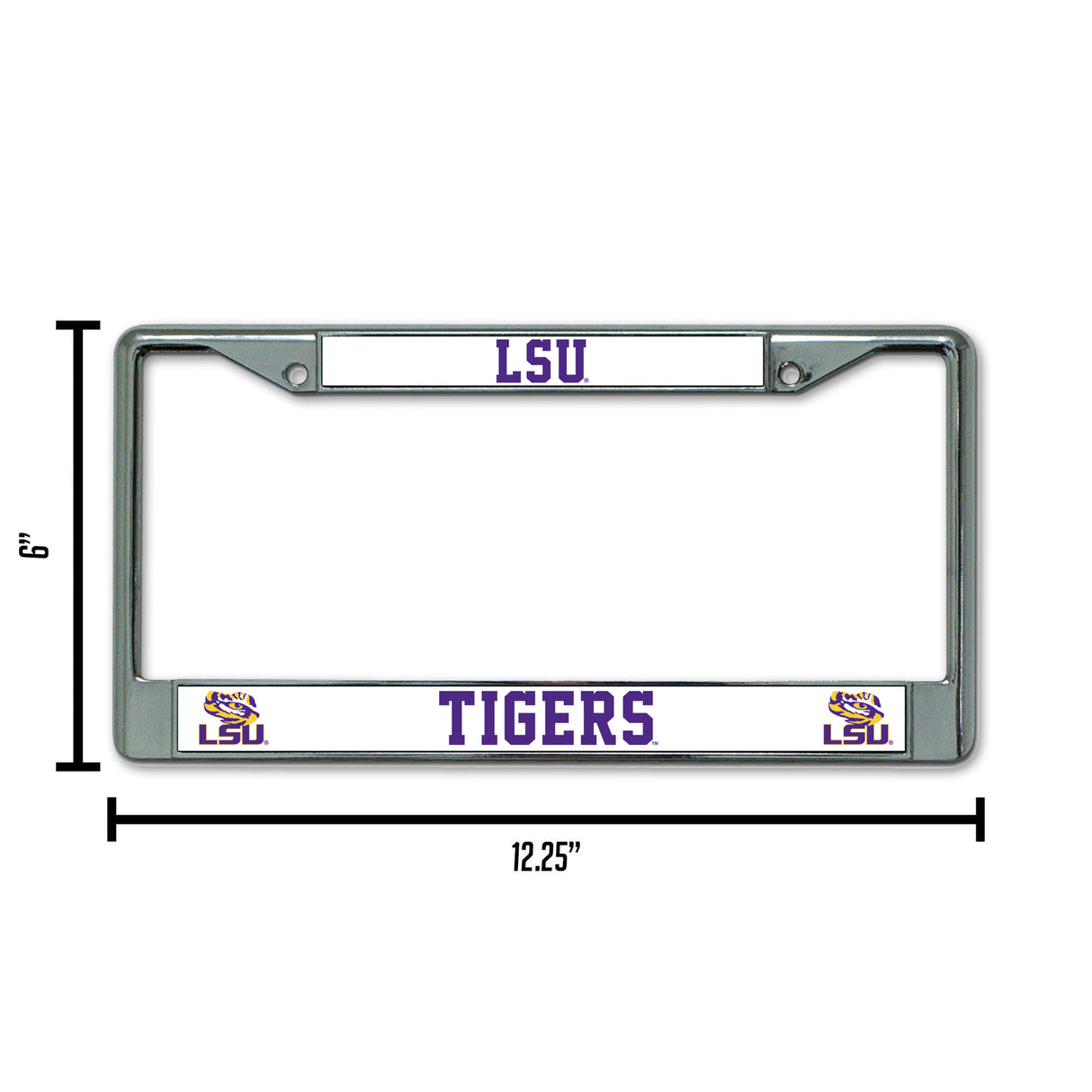 NCAA LSU Tigers Chrome License Plate Frame Fan Gear NCAA LSU Tigers