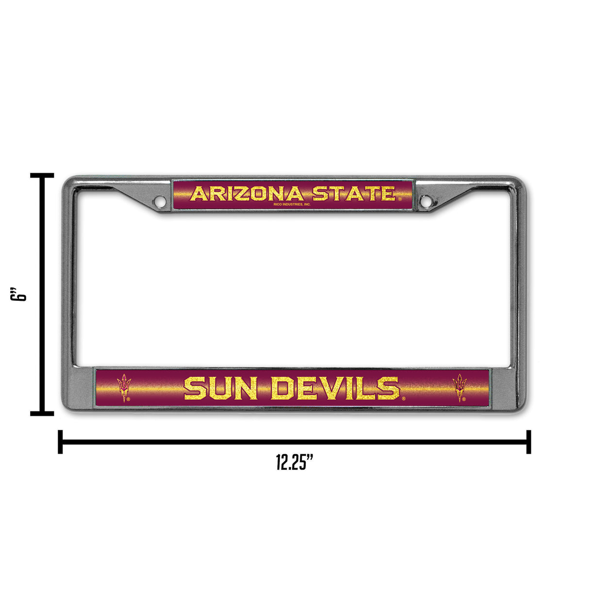 NCAA Arizona State Sun Devils - ASU Chrome Glitter License Plate Frame Fan Gear NCAA Arizona State Sun Devils