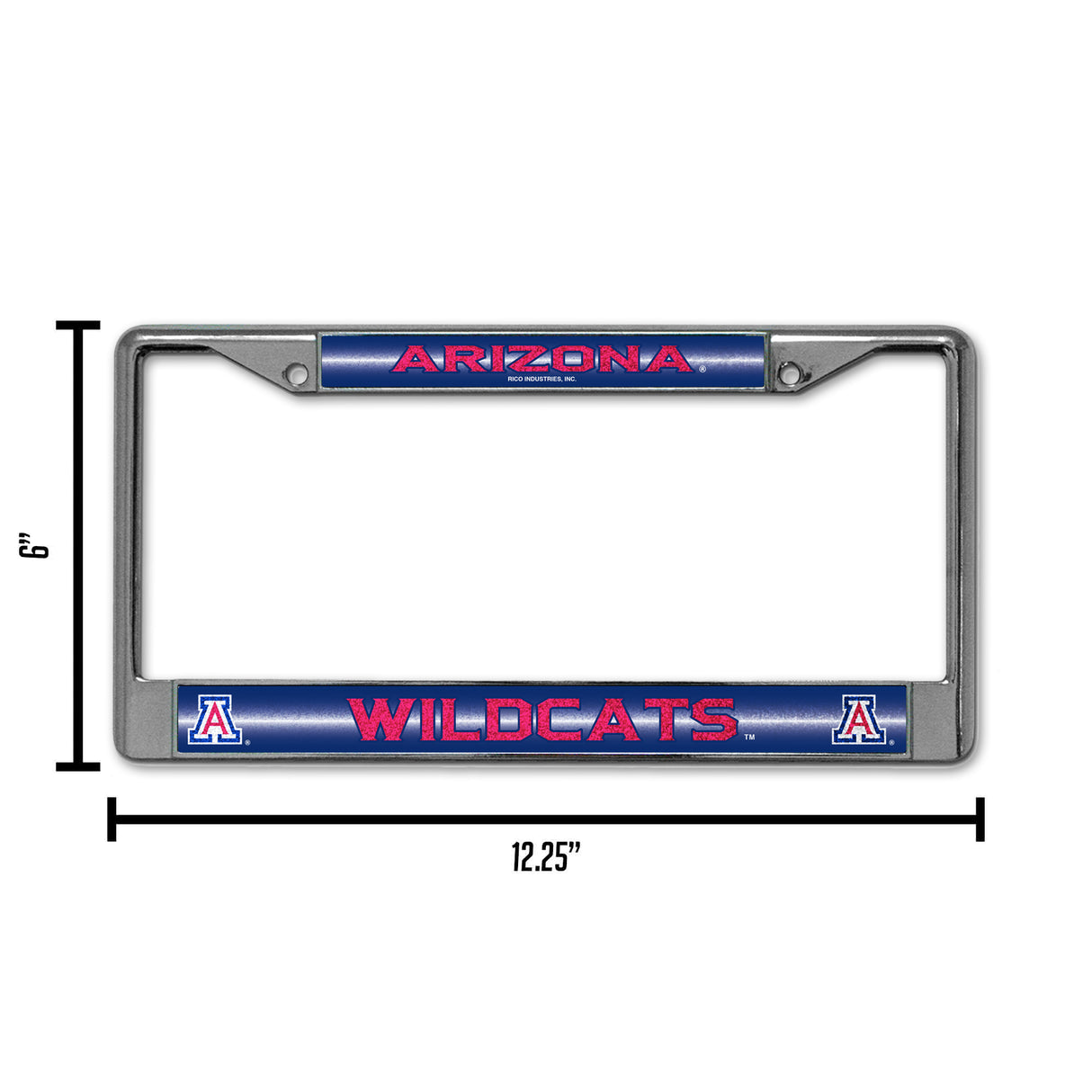 NCAA Arizona Wildcats Chrome Glitter License Plate Frame Fan Gear NCAA Arizona Wildcats