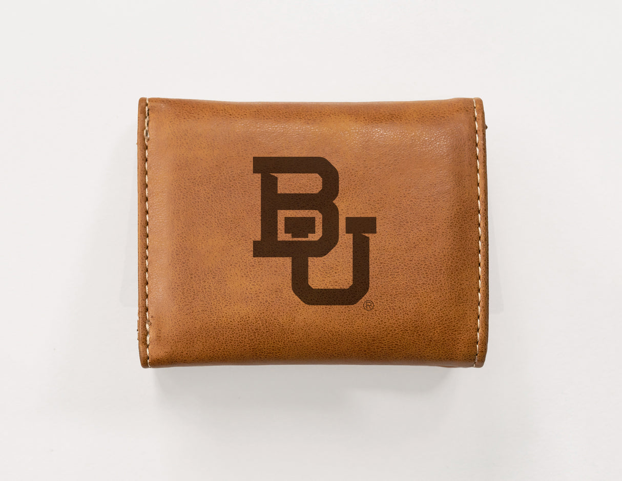 NCAA Baylor Bears Laser Engraved Tri-Fold Wallet Fan Gear NCAA Baylor Bears