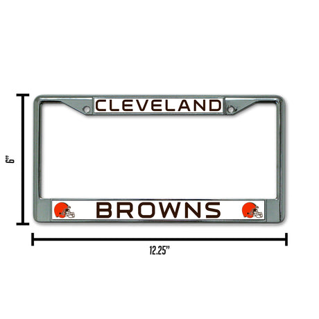 NFL Cleveland Browns Chrome License Plate Frame Fan Gear NFL Cleveland Browns