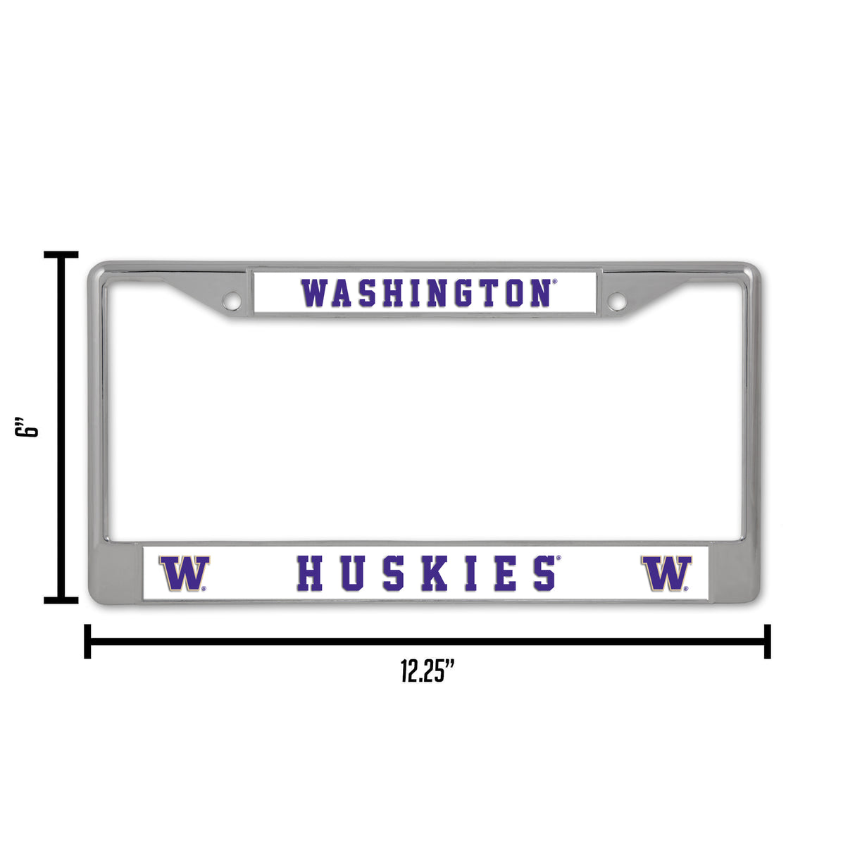 NCAA Washington Huskies Chrome License Plate Frame Fan Gear NCAA Washington Huskies