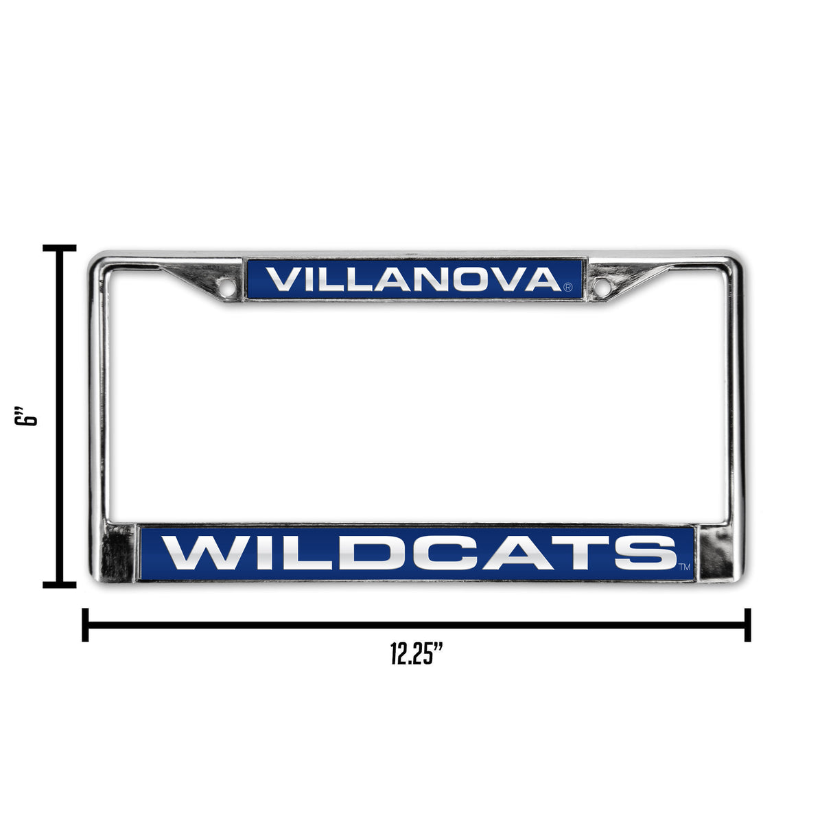 NCAA Villanova Wildcats Laser Cut Chrome License Plate Frame Fan Gear NCAA Villanova Wildcats