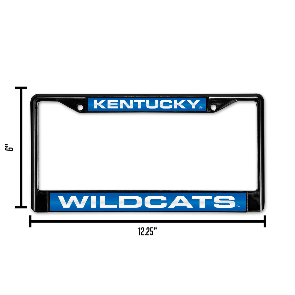 NCAA Kentucky Wildcats Laser Cut Black Chrome License Plate Frame Fan Gear NCAA Kentucky Wildcats