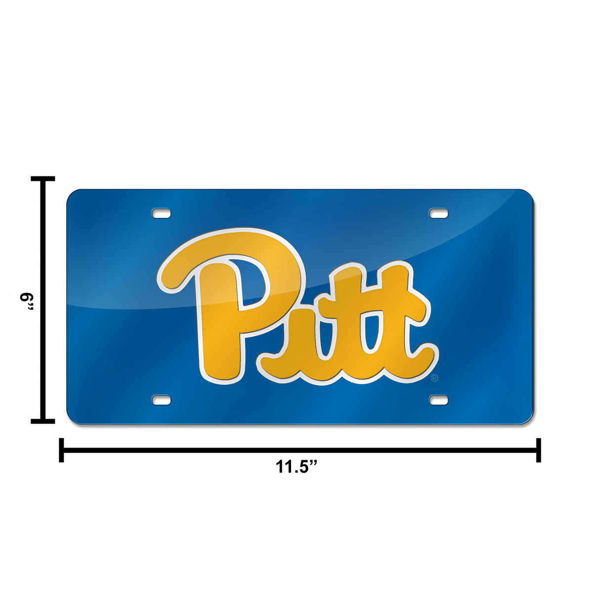 NCAA Pitt Panthers Laser Cut Automobile Tag Fan Gear NCAA Pitt Panthers