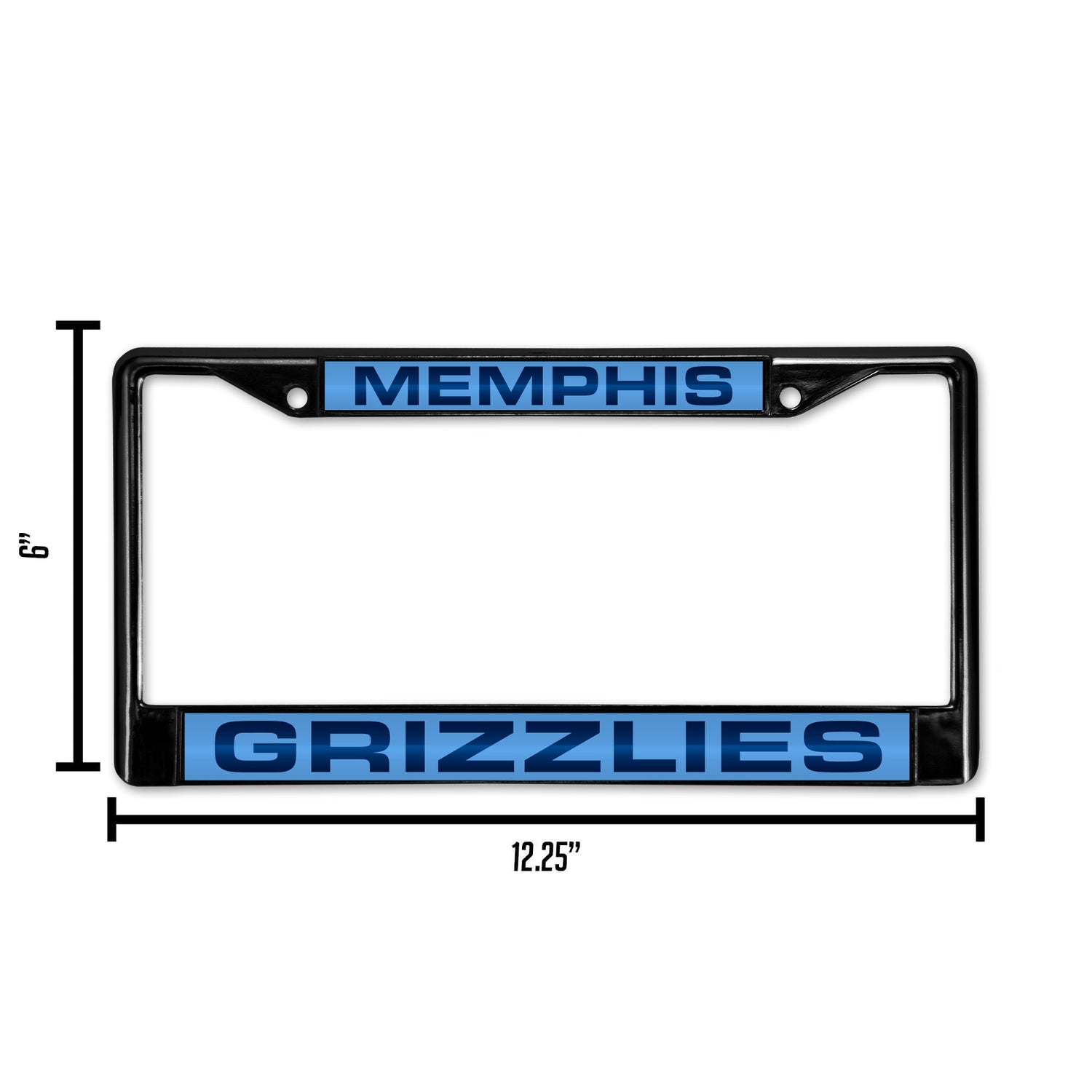 NBA Memphis Grizzlies Laser Cut Black Chrome License Plate Frame Fan Gear NBA Memphis Grizzlies