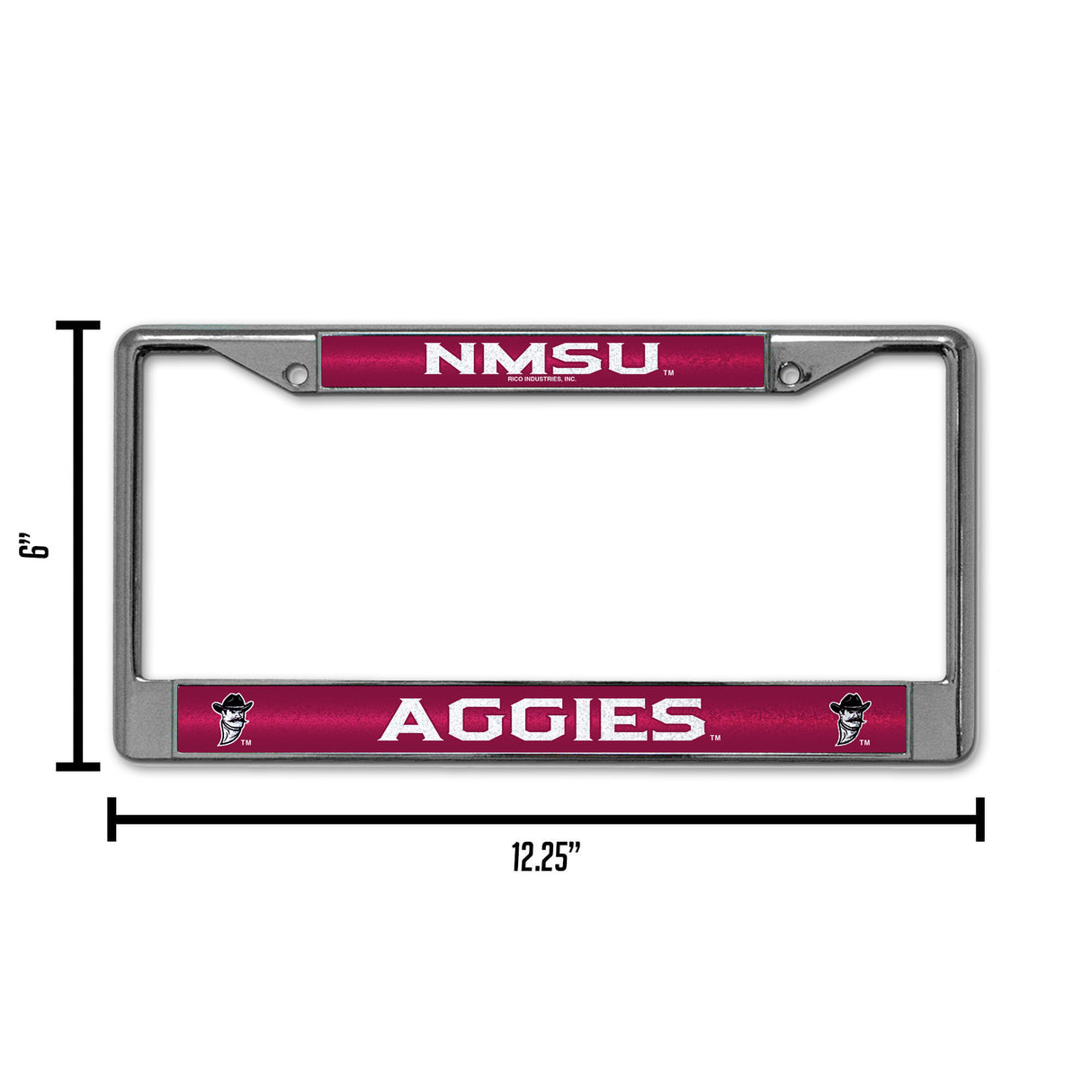 NCAA New Mexico State Aggies Chrome Glitter License Plate Frame Fan Gear NCAA New Mexico State Aggies