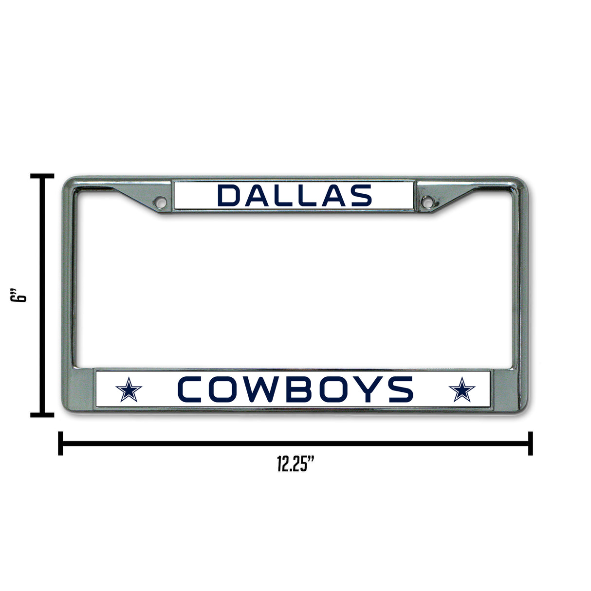 NFL Dallas Cowboys Chrome License Plate Frame Fan Gear NFL Dallas Cowboys