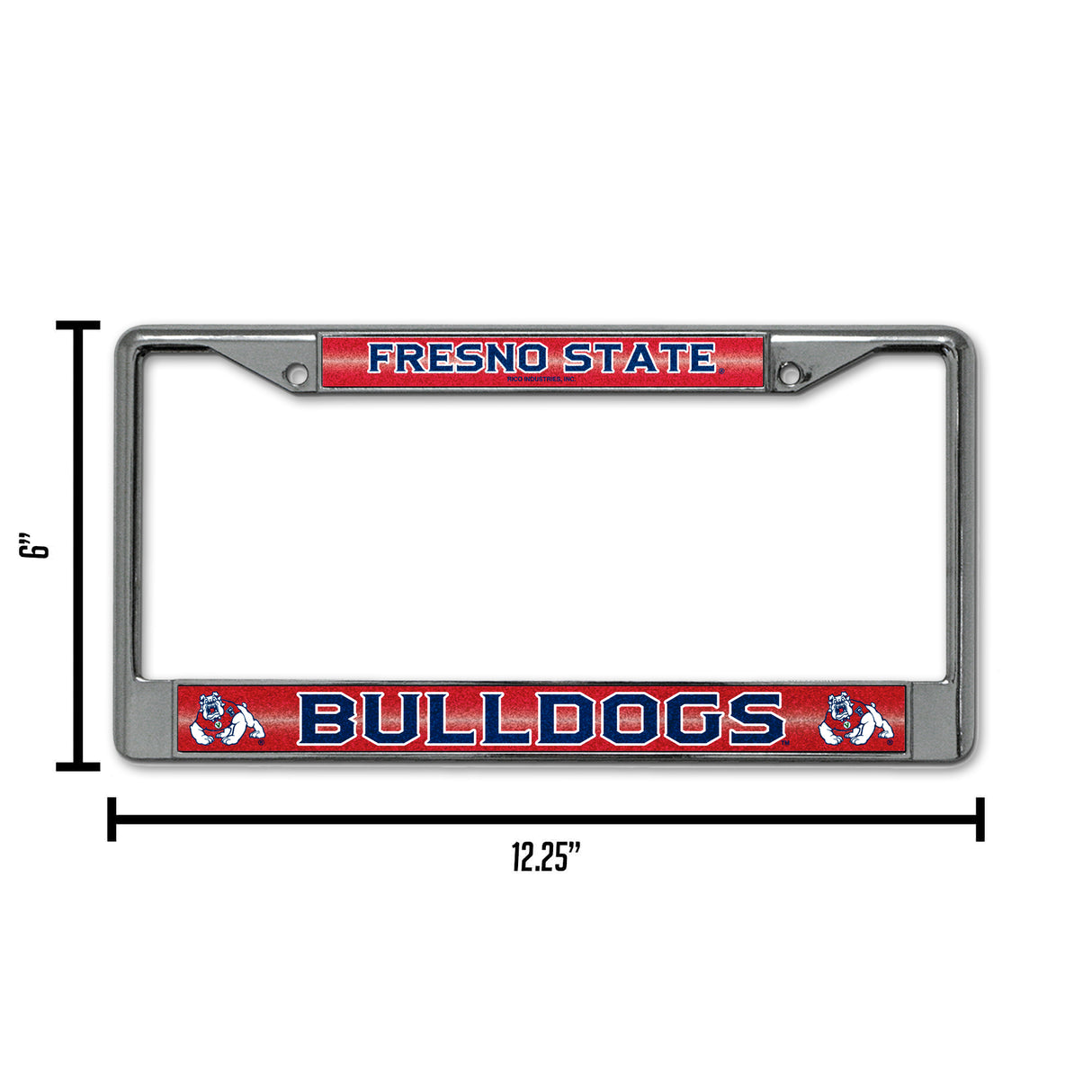 NCAA Fresno State Bulldogs Chrome Glitter License Plate Frame Fan Gear NCAA Fresno State Bulldogs